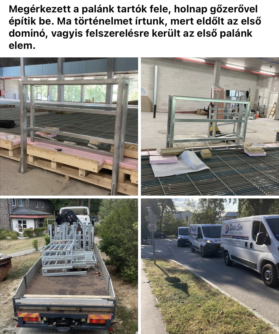 Megérkezett a palánk tartók fele